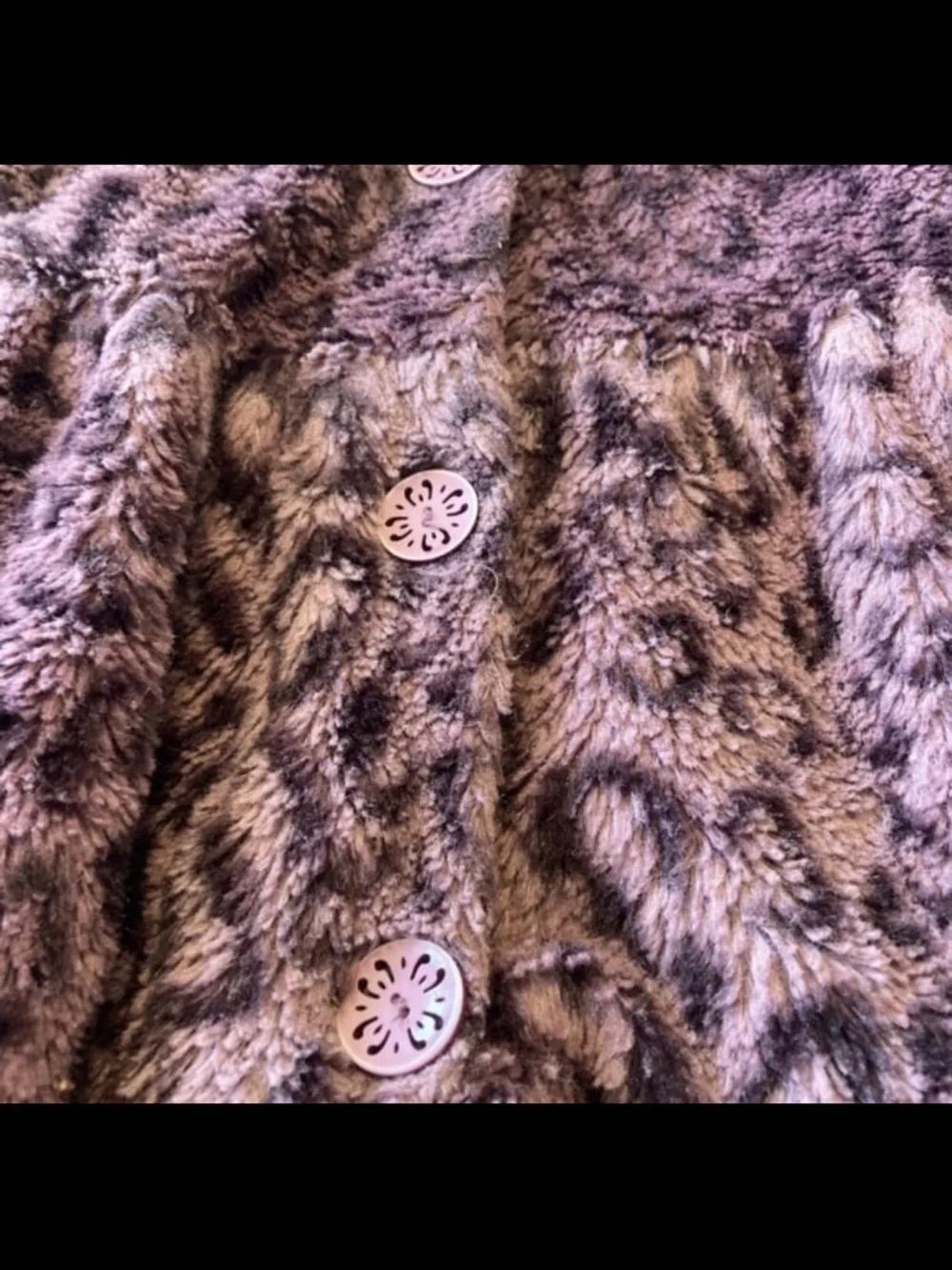 American Widgeon Girls' Purple Leopard Faux-Fur Coat Size 6